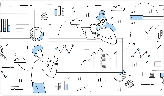 Illustration representing local keyword and content strategy