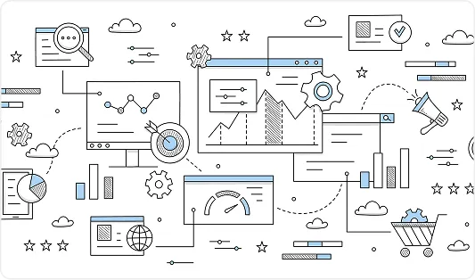 Illustration representing local link building