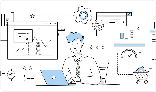 Illustration representing on-page local SEO work
